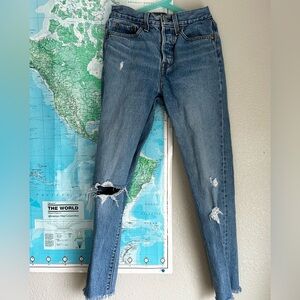 Levi’s Wedgie Distressed Blue Jeans